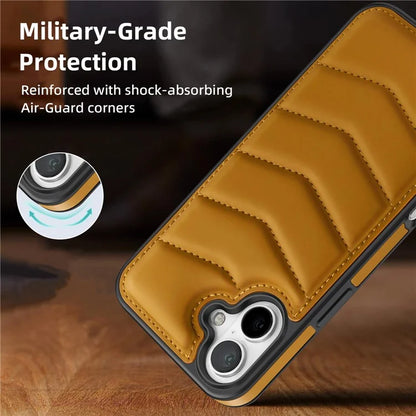 For iPhone 16 Plus Case Compatible with MagSafe RFID Blocking Card Slot Leather Back Cover