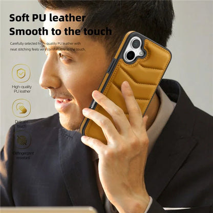 For iPhone 16 Plus Case Compatible with MagSafe RFID Blocking Card Slot Leather Back Cover