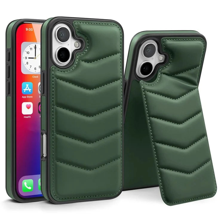 For iPhone 16 Plus Case Compatible with MagSafe RFID Blocking Card Slot Leather Back Cover