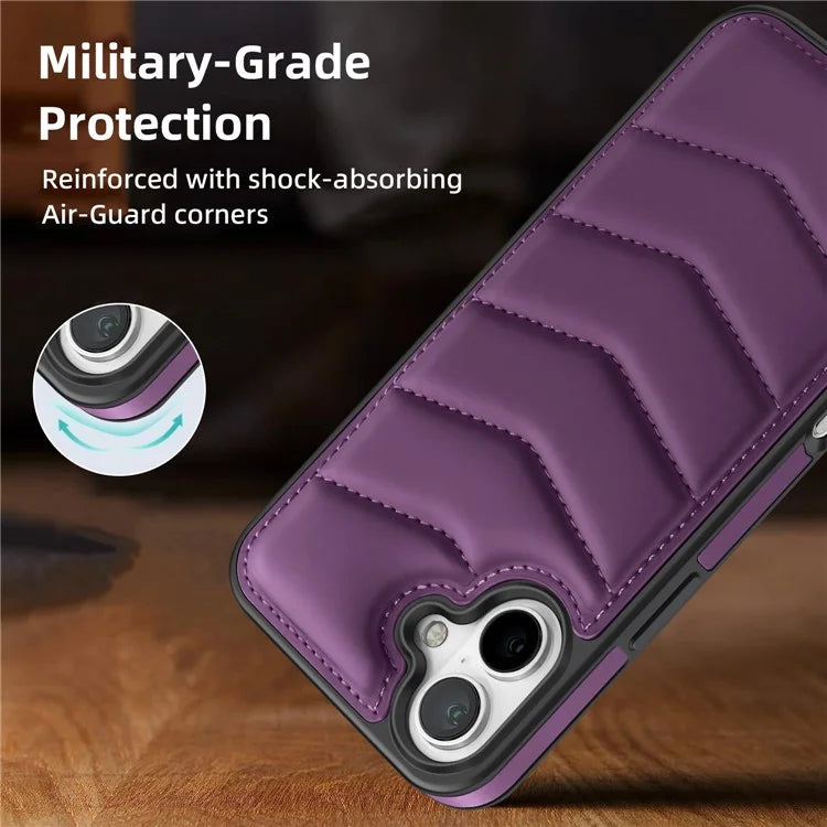 For iPhone 16 Plus Case Compatible with MagSafe RFID Blocking Card Slot Leather Back Cover