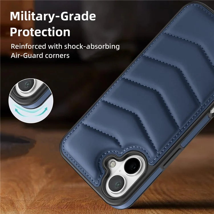 For iPhone 16 Plus Case Compatible with MagSafe RFID Blocking Card Slot Leather Back Cover