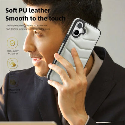 For iPhone 16 Plus Case Compatible with MagSafe RFID Blocking Card Slot Leather Back Cover