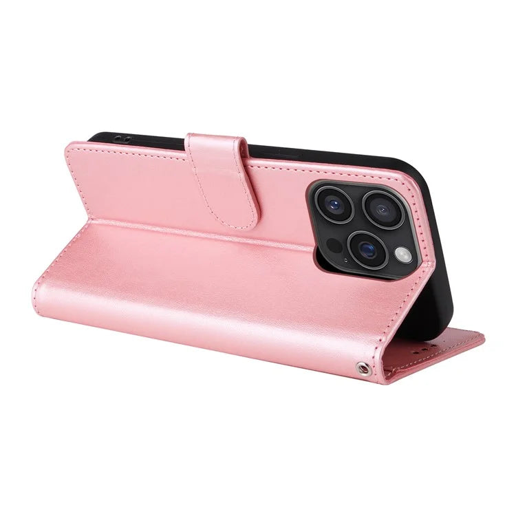 For iPhone 16 Pro Max Leather Case Butterfly Floral Imprint Wallet Stand Cover