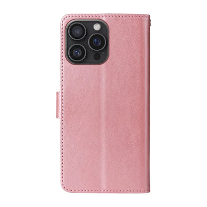 For iPhone 16 Pro Max Leather Case Butterfly Floral Imprint Wallet Stand Cover
