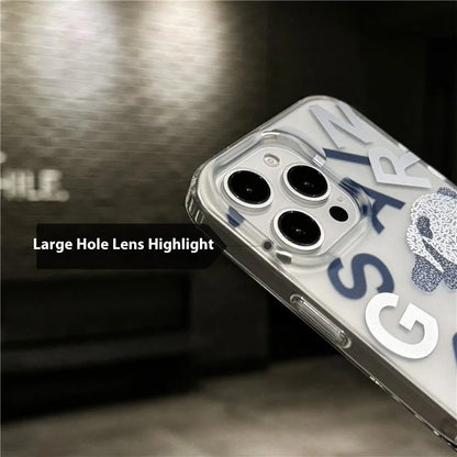 For iPhone 16 Pro Case IMD Panda PC+TPU Matte Texture Phone Cover