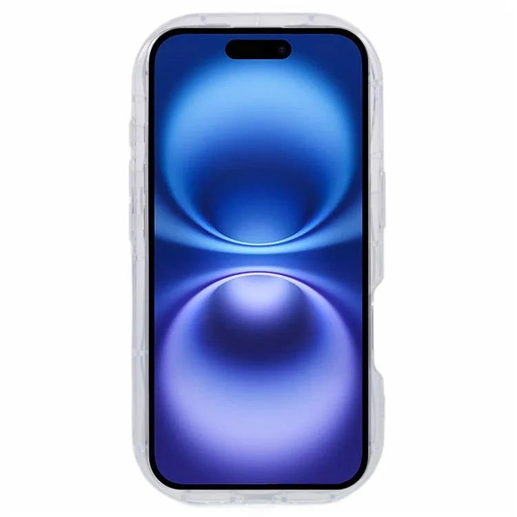 For iPhone 16 Case Epoxy TPU 3D Pattern Anti-Fall Phone Cover - Cloud