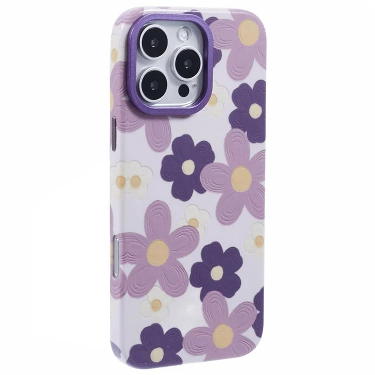 ARU For iPhone 16 Pro Max Case Oil Painting Design PC+TPU Noctilucent Phone Cover