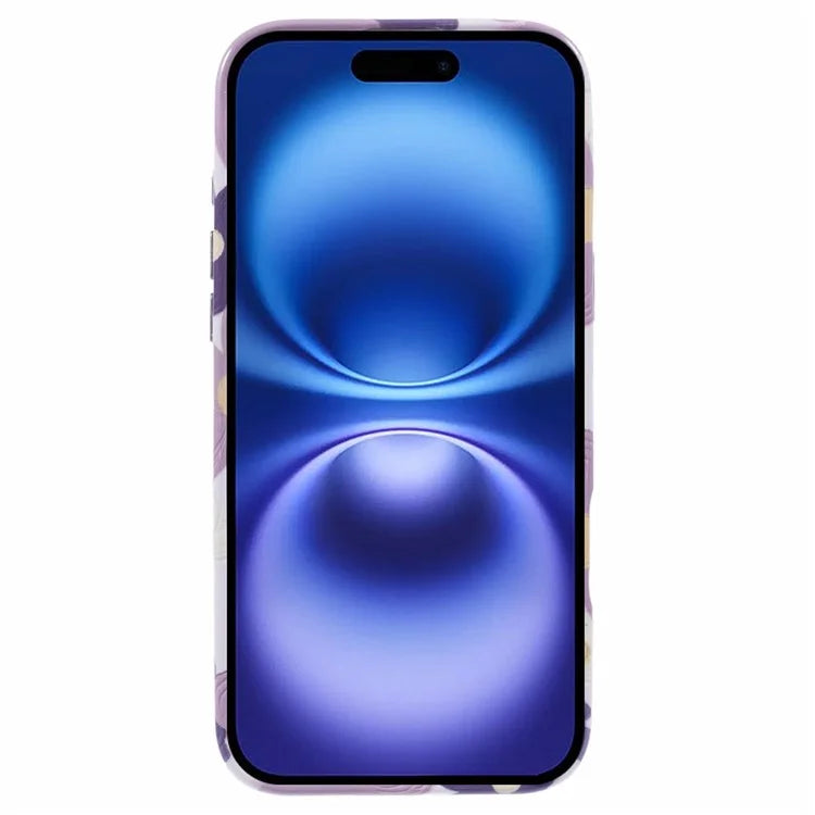 ARU For iPhone 16 Pro Max Case Oil Painting Design PC+TPU Noctilucent Phone Cover