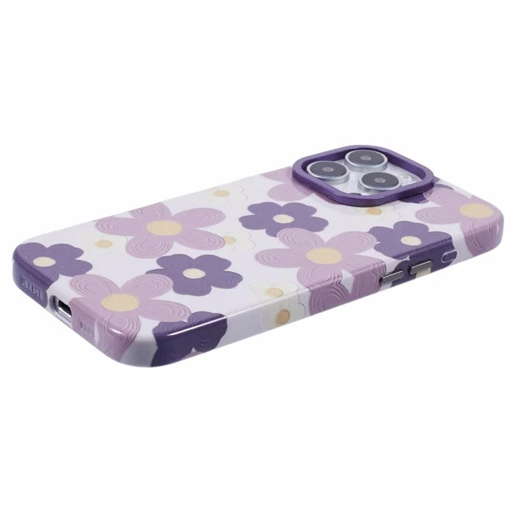 ARU For iPhone 16 Pro Max Case Oil Painting Design PC+TPU Noctilucent Phone Cover