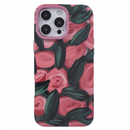 ARU For iPhone 16 Pro Max Case Oil Painting Design PC+TPU Noctilucent Phone Cover