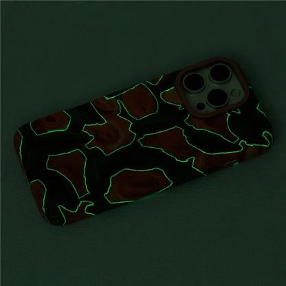 ARU For iPhone 16 Pro Max Case Oil Painting Design PC+TPU Noctilucent Phone Cover