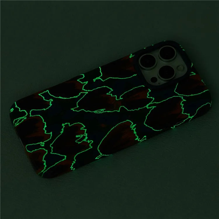 ARU For iPhone 16 Pro Max Case Oil Painting Design PC+TPU Noctilucent Phone Cover