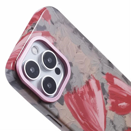 ARU For iPhone 16 Pro Max Case Oil Painting Design PC+TPU Noctilucent Phone Cover