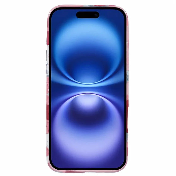 ARU For iPhone 16 Pro Max Case Oil Painting Design PC+TPU Noctilucent Phone Cover