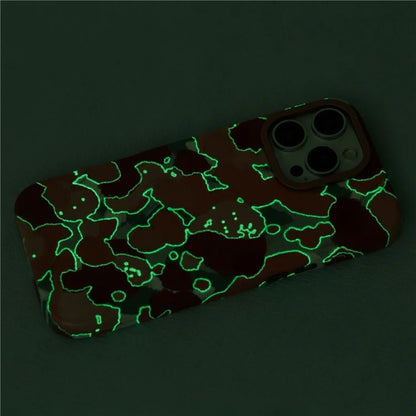 ARU For iPhone 16 Pro Max Case Oil Painting Design PC+TPU Noctilucent Phone Cover