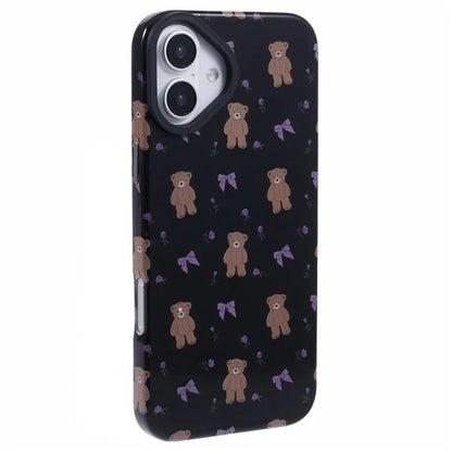 ARU For iPhone 16 Plus Case Cartoon Pattern PC+TPU Noctilucent Phone Cover