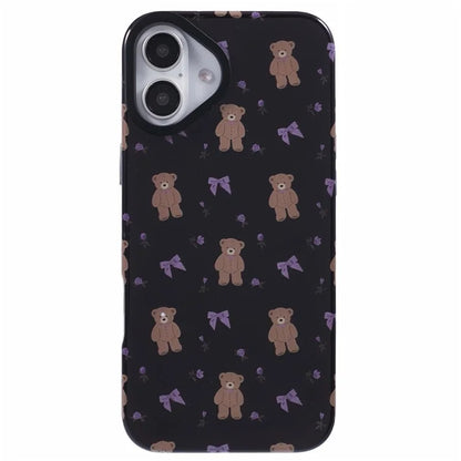 ARU For iPhone 16 Plus Case Cartoon Pattern PC+TPU Noctilucent Phone Cover