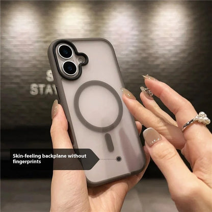 For iPhone 16 Plus Case Compatible with MagSafe Acrylic+TPU Translucent Matte Back Cover