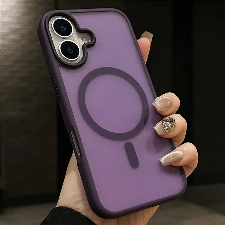 For iPhone 16 Plus Case Compatible with MagSafe Acrylic+TPU Translucent Matte Back Cover