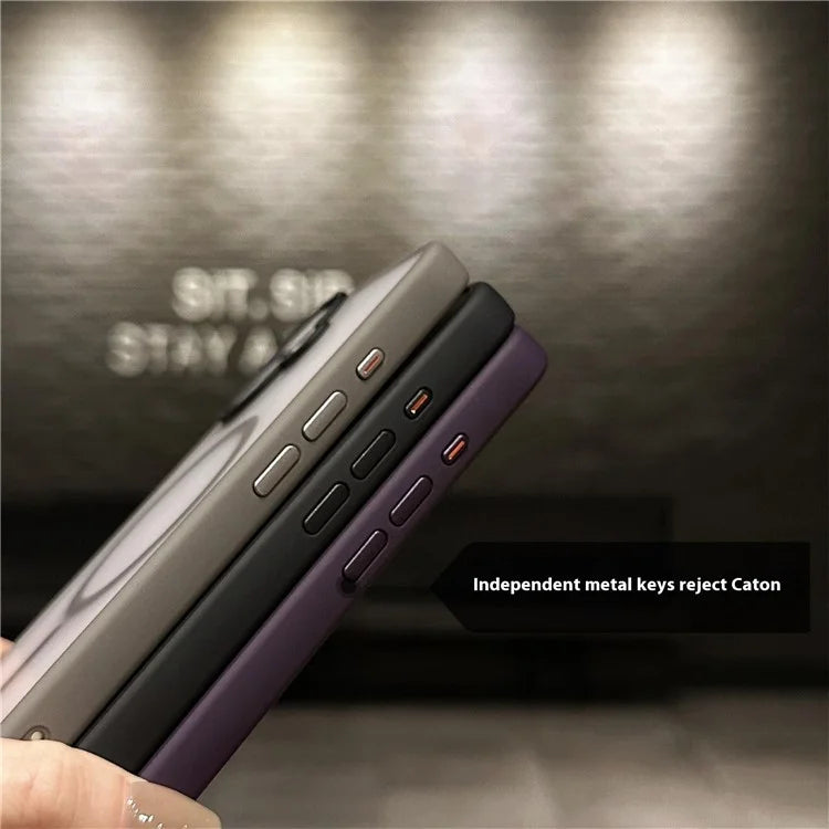 For iPhone 16 Plus Case Compatible with MagSafe Acrylic+TPU Translucent Matte Back Cover