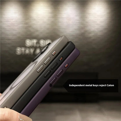 For iPhone 16 Plus Case Compatible with MagSafe Acrylic+TPU Translucent Matte Back Cover