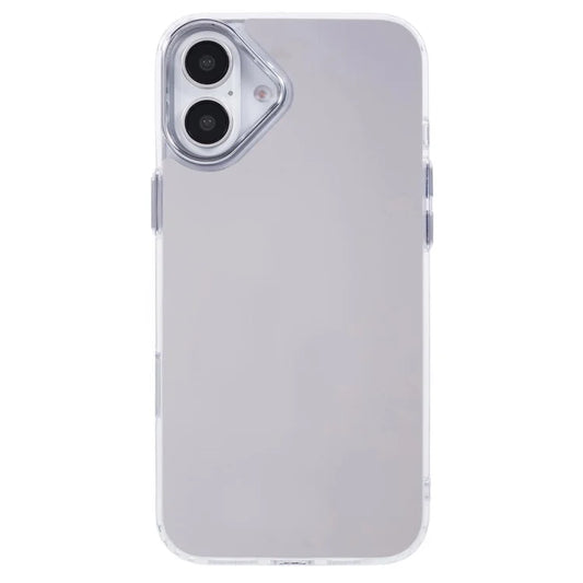 For iPhone 16 Plus Case Electroplated Mirror Surface Acrylic+TPU Phone Cover