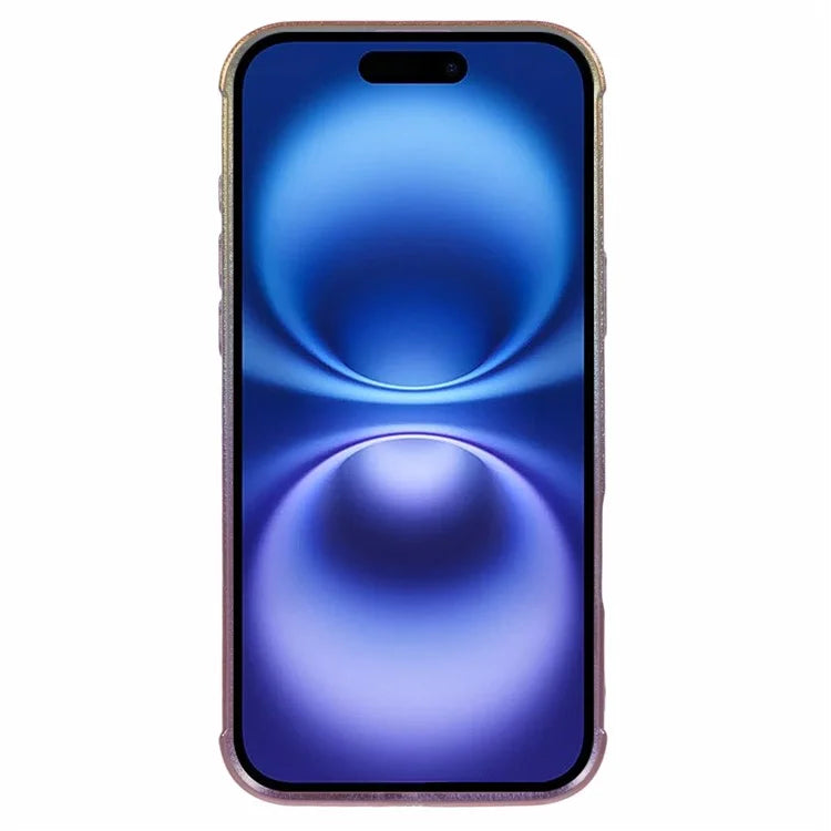 For iPhone 16 Case TPU Heart Pattern Iridescent Gradient Phone Cover