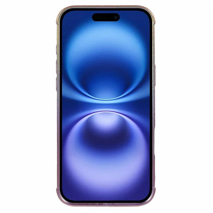 For iPhone 16 Case TPU Heart Pattern Iridescent Gradient Phone Cover