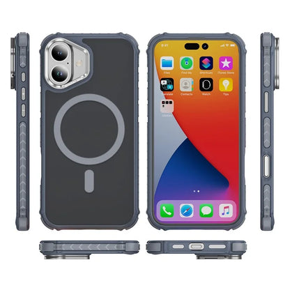 For iPhone 16 Plus Case with Lens Kickstand Matte Back Cover Compatible with MagSafe