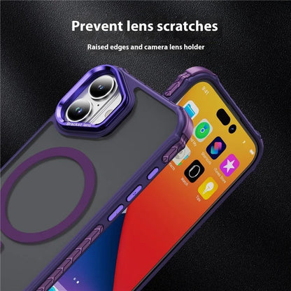 For iPhone 16 Plus Case with Lens Kickstand Matte Back Cover Compatible with MagSafe