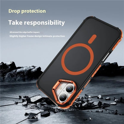 For iPhone 16 Plus Case with Lens Kickstand Matte Back Cover Compatible with MagSafe