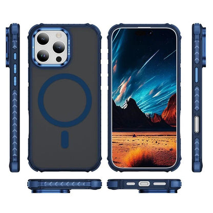 For iPhone 16 Pro Max Case with Lens Kickstand Matte Back Cover Compatible with MagSafe