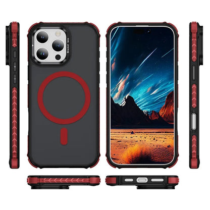 For iPhone 16 Pro Max Case with Lens Kickstand Matte Back Cover Compatible with MagSafe