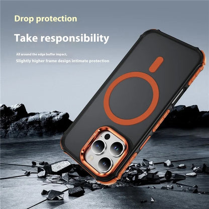 For iPhone 16 Pro Max Case with Lens Kickstand Matte Back Cover Compatible with MagSafe