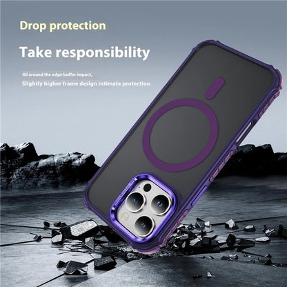 For iPhone 16 Pro Max Case with Lens Kickstand Matte Back Cover Compatible with MagSafe