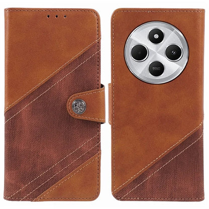 For Xiaomi Redmi 14C 4G Case Splicing Texture Leather Phone Cover Viewing Stand