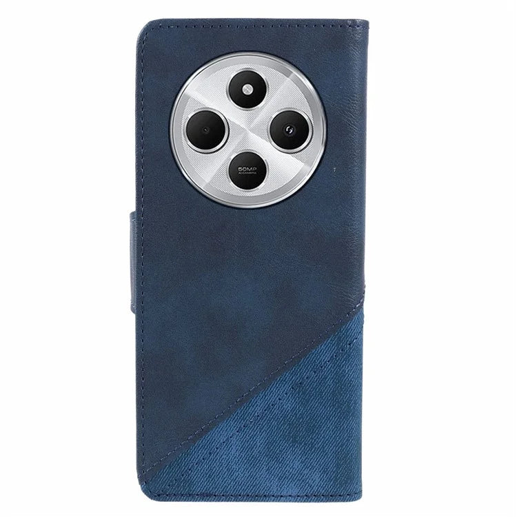 For Xiaomi Redmi 14C 4G Case Splicing Texture Leather Phone Cover Viewing Stand