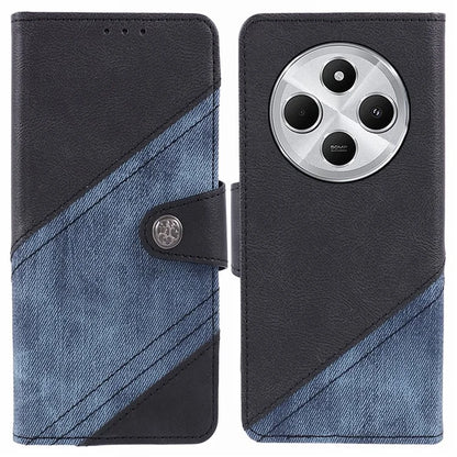 For Xiaomi Redmi 14C 4G Case Splicing Texture Leather Phone Cover Viewing Stand