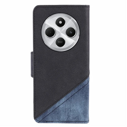 For Xiaomi Redmi 14C 4G Case Splicing Texture Leather Phone Cover Viewing Stand