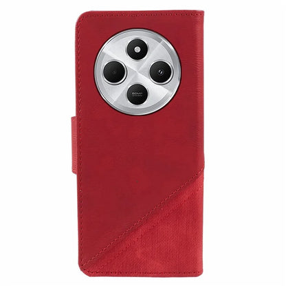 For Xiaomi Redmi 14C 4G Case Splicing Texture Leather Phone Cover Viewing Stand