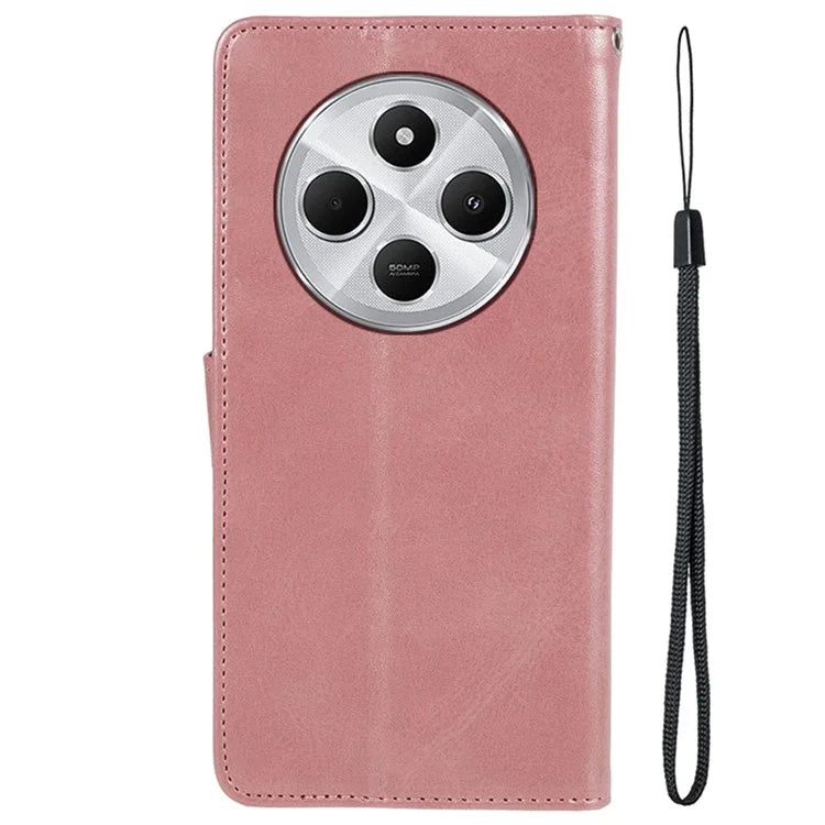 For Xiaomi Redmi 14C 4G Case PU Leather Wallet Protective Phone Cover Calf Texture