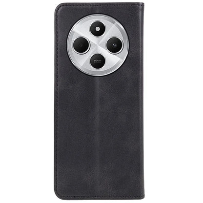 For Xiaomi Redmi 14C 4G Case Strong Magnetic PU Leather Phone Cover Calf Texture