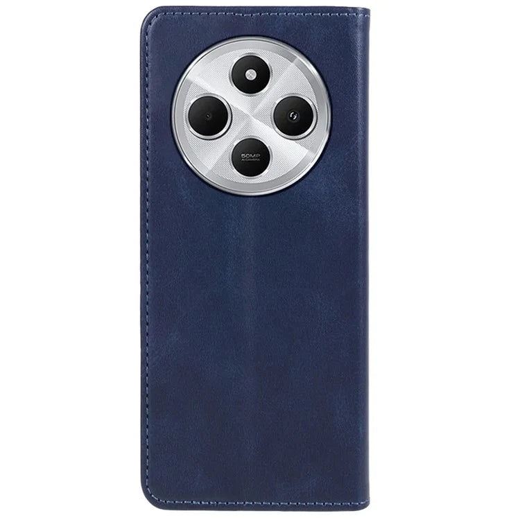 For Xiaomi Redmi 14C 4G Case Strong Magnetic PU Leather Phone Cover Calf Texture