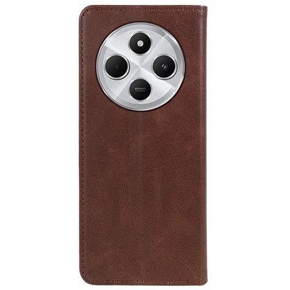 For Xiaomi Redmi 14C 4G Case Strong Magnetic PU Leather Phone Cover Calf Texture