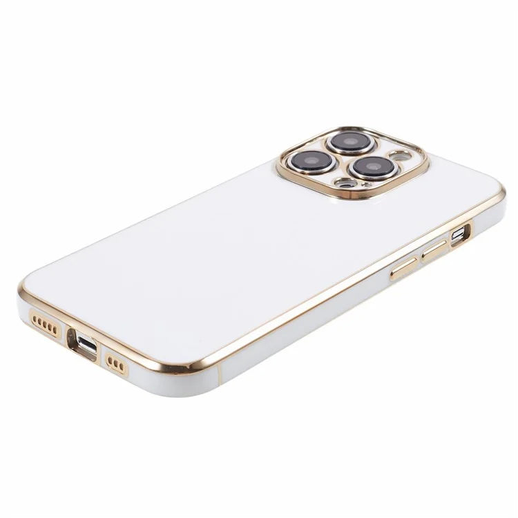 For iPhone 16 Pro Case TPU Slim Fit Shockproof Phone Cover 6D Electroplating