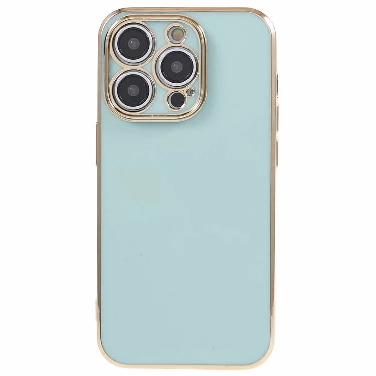 For iPhone 16 Pro Case TPU Slim Fit Shockproof Phone Cover 6D Electroplating