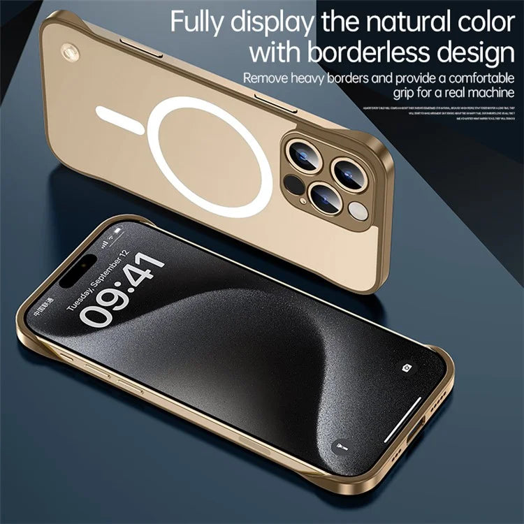 For iPhone 16 Case Compatible with MagSafe Matte PC Frameless Mobile Cover