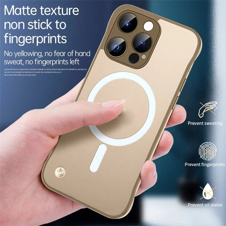 For iPhone 16 Case Compatible with MagSafe Matte PC Frameless Mobile Cover