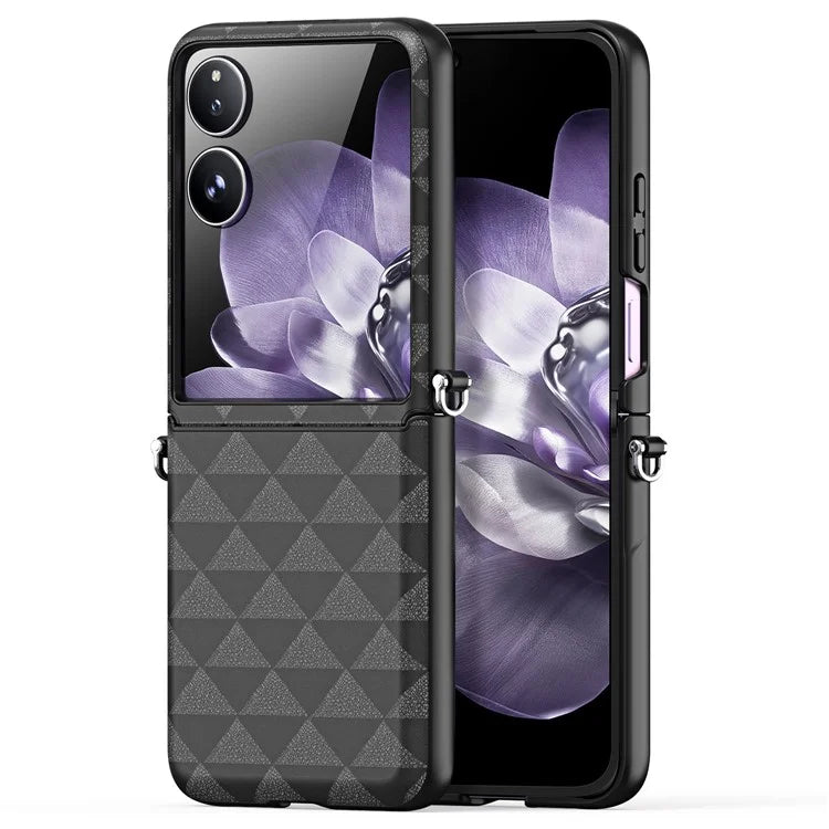 DUX DUCIS Fitt Series for Xiaomi Mix Flip 5G Case Rhombus Leather+TPU Phone Cover