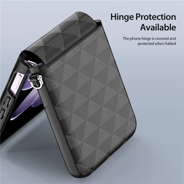 DUX DUCIS Fitt Series for Xiaomi Mix Flip 5G Case Rhombus Leather+TPU Phone Cover